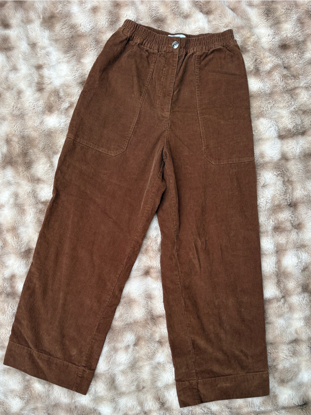 Wide leg corduroy pants